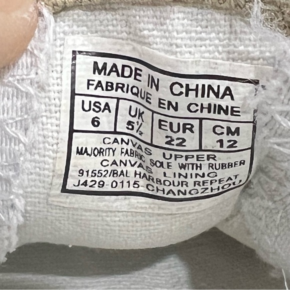 Polo Ralph Lauren Khaki Bal Harbour Slip On Canvas Loafers Size 6 Toddler - Picture 4 of 9